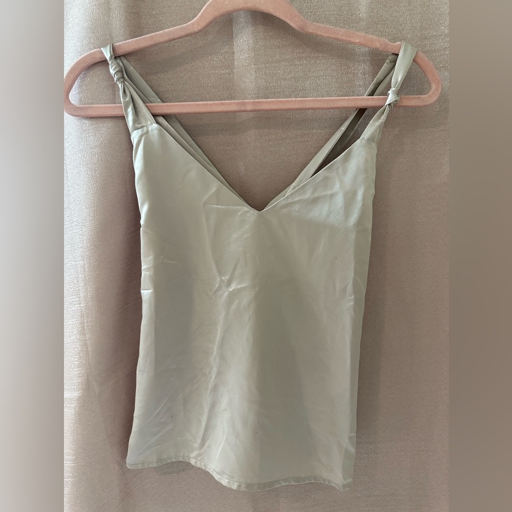 NWT | Olive & Pine Neutral Tone Silk Tank Top - Size Small